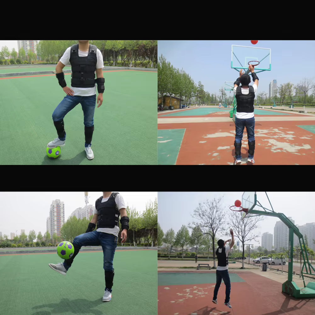 Weighted Vest Weight-Bearing Vest Oxford Cloth Running Vest Adjustable Weight Jacket Weight Loading Vest for Strength Training