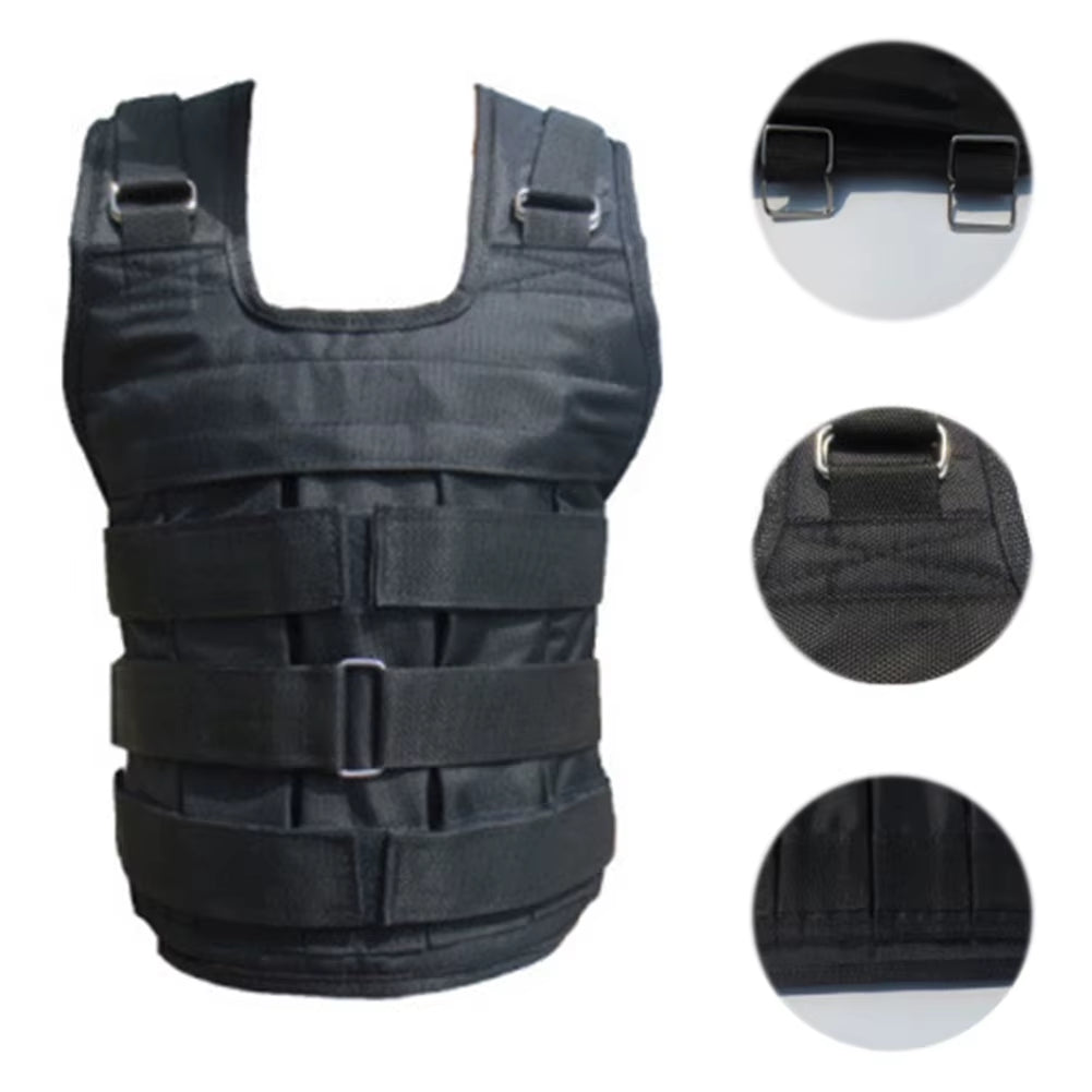 Weighted Vest Weight-Bearing Vest Oxford Cloth Running Vest Adjustable Weight Jacket Weight Loading Vest for Strength Training