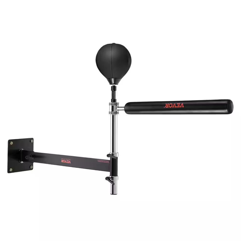 Wall Mount Boxing Spinning Bar with Punching Ball Adjustable Boxing Speed Trainer with Gloves Reflex Boxing Bar