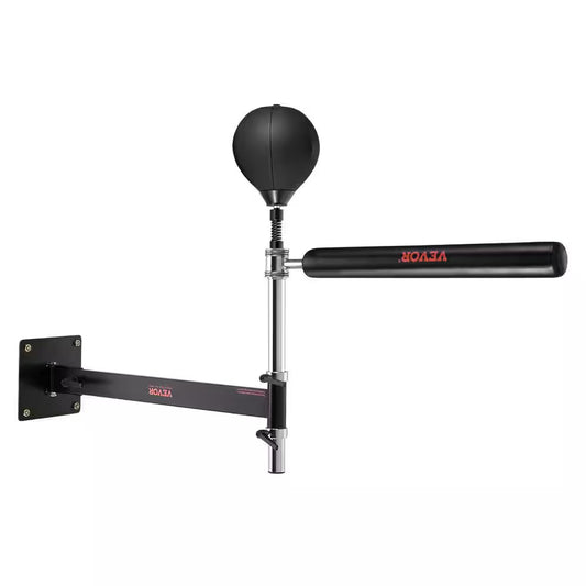 Wall Mount Boxing Spinning Bar with Punching Ball Adjustable Boxing Speed Trainer with Gloves Reflex Boxing Bar