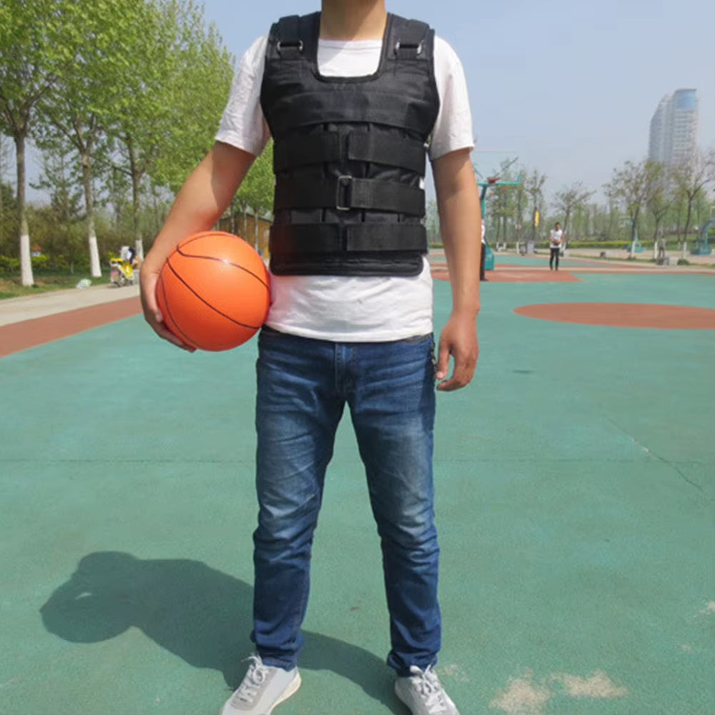 Weighted Vest Weight-Bearing Vest Oxford Cloth Running Vest Adjustable Weight Jacket Weight Loading Vest for Strength Training